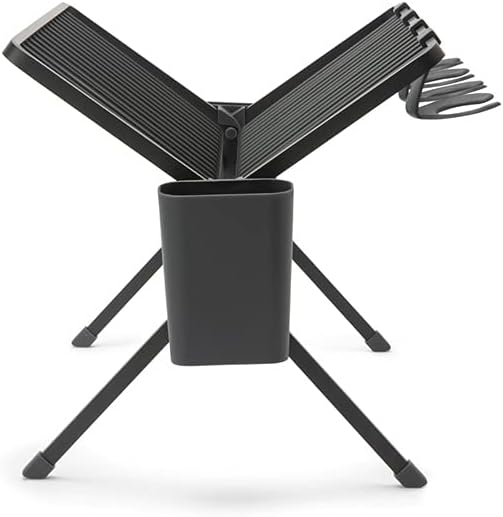 Brabantia Faltbares Gross Abtropfgestell, Metall Kunststoff, Dunkel Grau L Dark Grey, L Dark Grey
