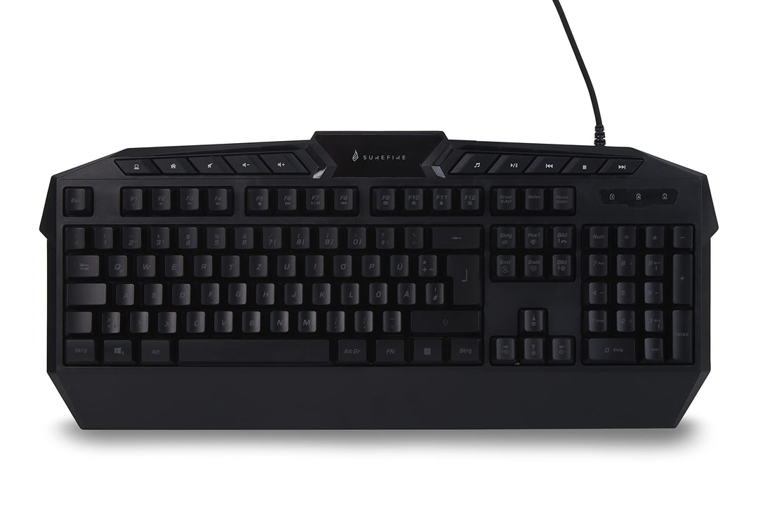 SureFire Kingpin Gaming Tastatur, Gaming Multimedia Keyboard mit programmierbarer LED-Hintergrundbel