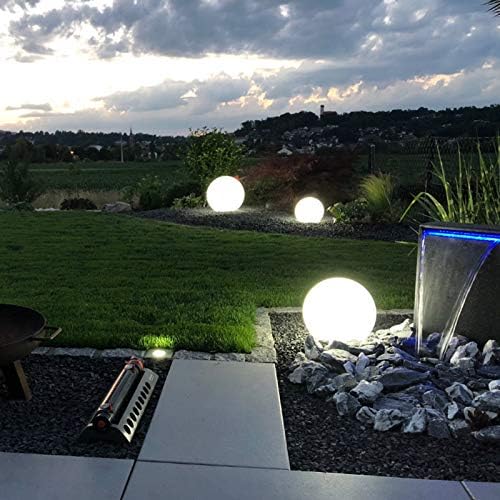 s.LUCE pro Globe+ langlebige Garten Aussenkugel Weiss matte Kugelleuchte Kugellampe, Grösse:Ø 60cm,