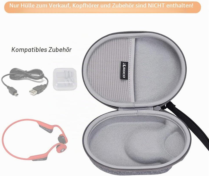 RLSOCO Tasche für SHOKZ OpenRun Pro 2/OpenRun/OpenMove/OpenRun Pro/OpenSwim/OpenSwim Pro Knochenscha