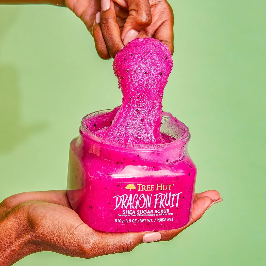 Tree Hut Körperpeeling (2 Stück) – Drachenfrucht und tropische Mango, je 18 Unzen