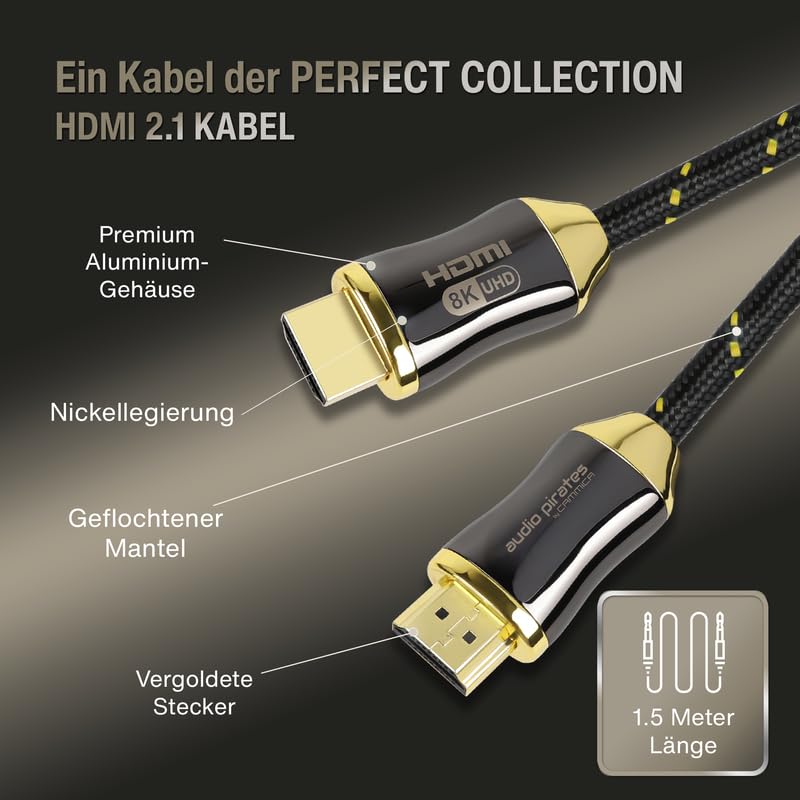 audio pirates SOPHIE HDMI 2.1 KABEL - Parent (Perfect, 1,5 Meter) 1,5 Meter Perfect, 1,5 Meter Perfe