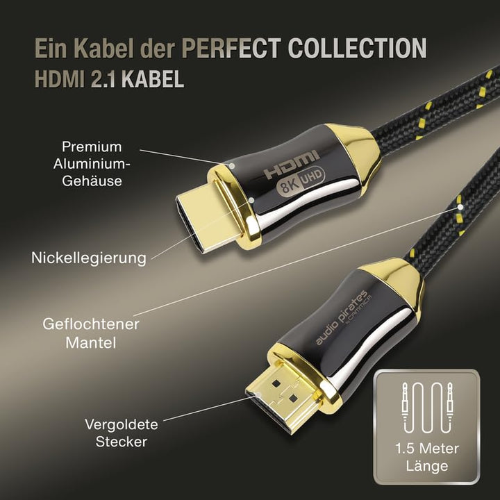 audio pirates SOPHIE HDMI 2.1 KABEL - Parent (Perfect, 1,5 Meter) 1,5 Meter Perfect, 1,5 Meter Perfe
