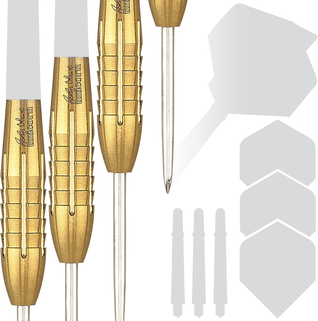 Unicorn John Lowe World Champion Phase 2 90 Percent Dartpfeile mit Wolfram, Stahlspitze 21 g gold, 2