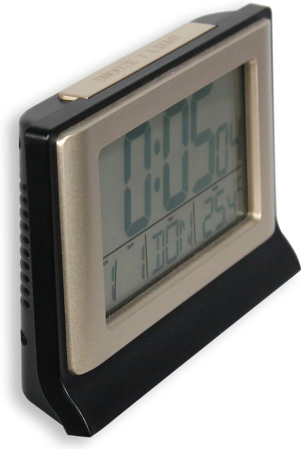 FICHTEC - Digitaler Wecker 13cm Funkgesteuerter Wecker - LCD-Bildschirm mit Blauer Hintergrundbeleuc