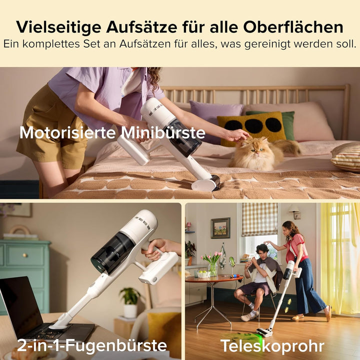 roborock H60 Hub Kabelloser Staubsauger mit 2L Auto-Empty Station, Ladestation, 60 Min. Abnehmbarer