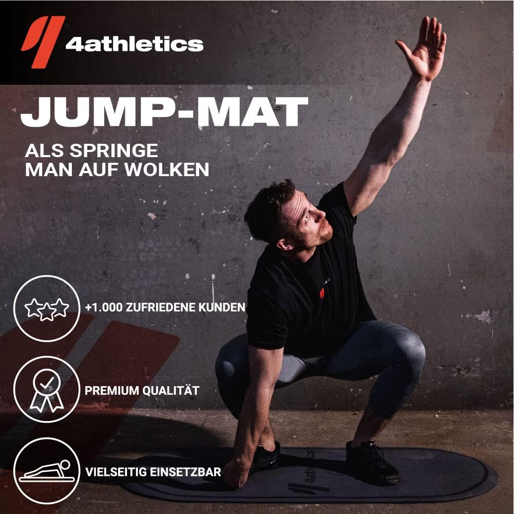CrossHero Jump-Mat – Ovale Sportmatte für Seilspringen, Yoga & Workout – 8 mm Stärke – Rutschfest –