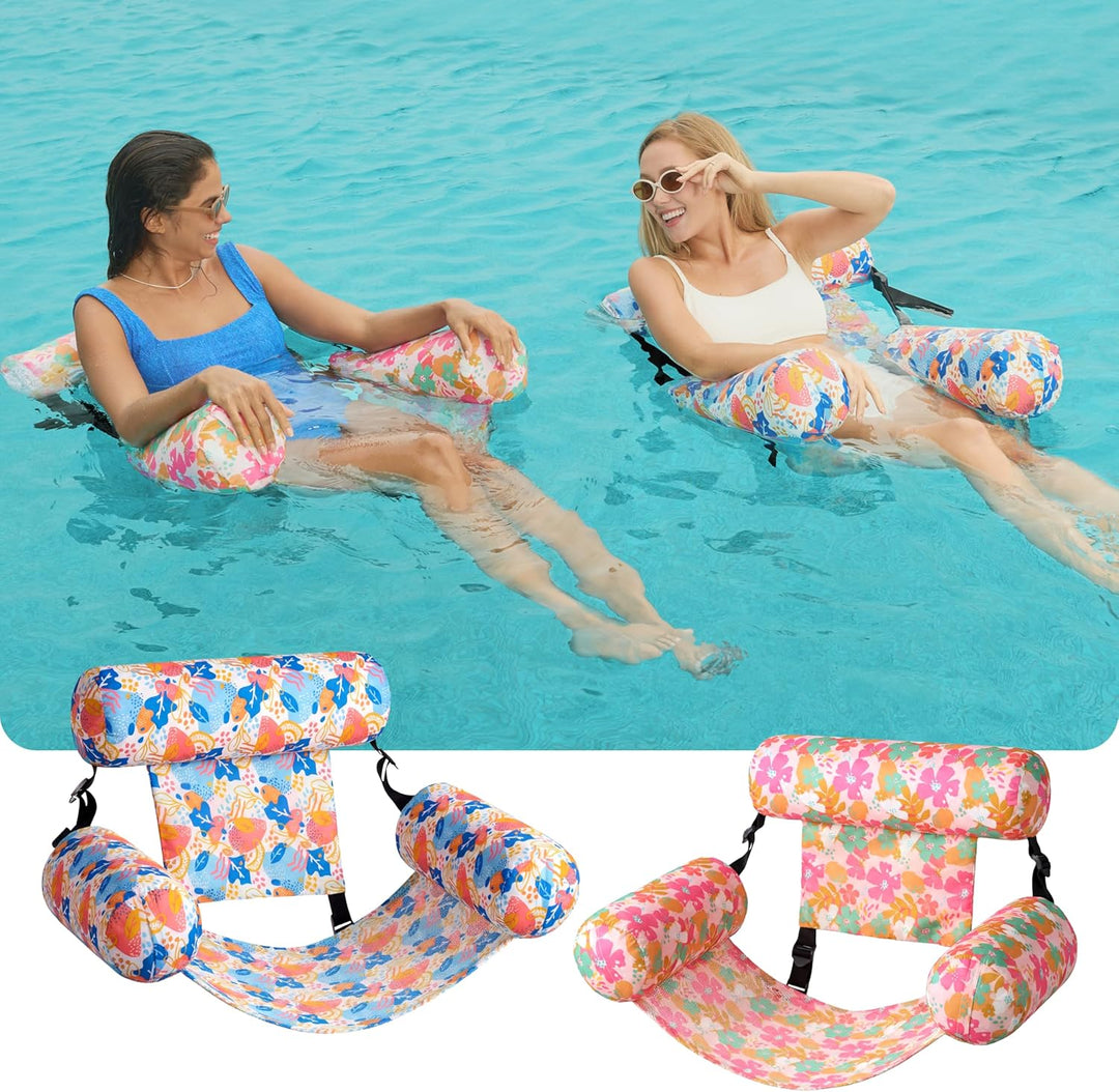 SLOOSH Aufblasbare Wasser Pool Luftmatratze für Erwachsene, 2er schwimmende Pool-Flösse, Aufblasbare