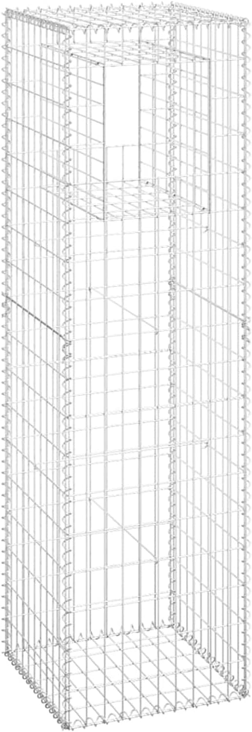 Festnight Gabionensäule 2 STK.Steinkorb Gabione Gabionenkörbe Gabionen Hochbeet Steine Für Gabionen