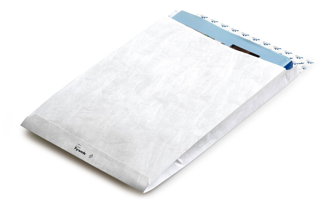 Tyvek Faltentasche mit Spitzboden B4 (250x343x20 mm) haftklebend weiss 55g 100 Stück