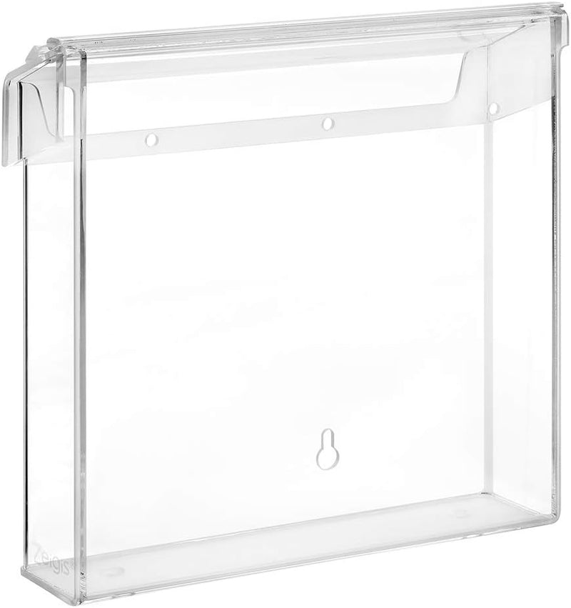 Prospektbox 15x15cm wetterfest, für Aussen, mit Deckel, aus glasklarem Acrylglas/Prospekthalter/Flye