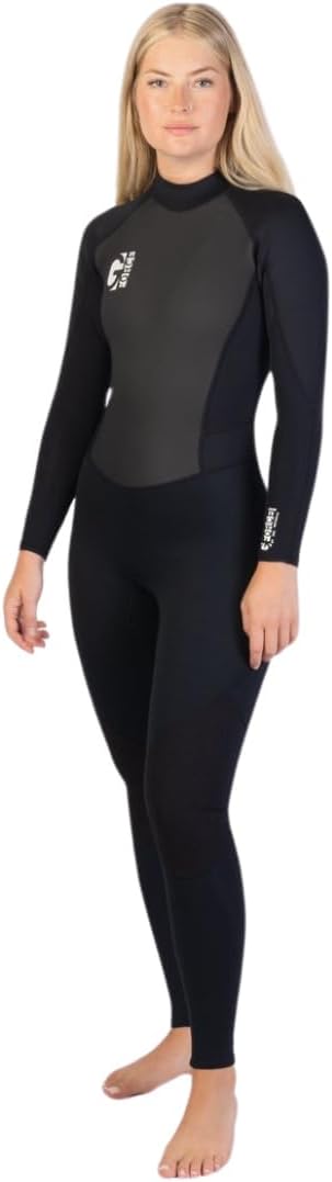 GUL Damen G-Force 3mm Back Zip Neoprenanzug - Schwarz - 100% D-Flex Einsätze für Strapazierfähigkeit