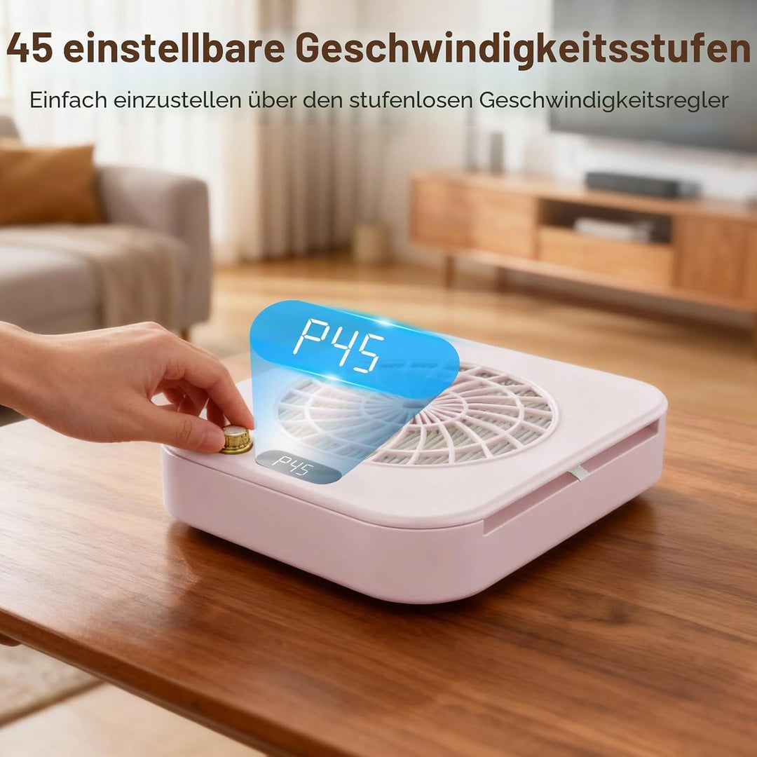 Leistungsstarker Nagelstaubsauger mit 160CFM Saugkraft &amp; 45 Geschwindigkeitsstufen – 360° Absauggerä