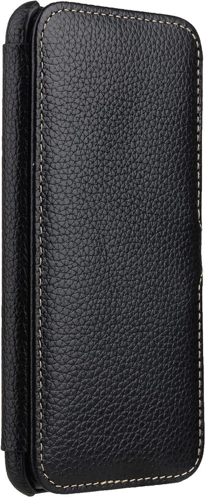 STILGUT Book Case kompatibel mit Google Pixel 4a 4G Hülle aus Leder mit Clip-Verschluss, Lederhülle,