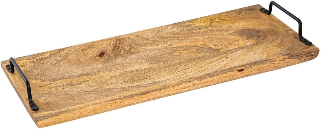 casamia Holztablett Tablett Holz 50x20cm Serviertablett Serviertablett Deko Tablett aus Mangoholz ma