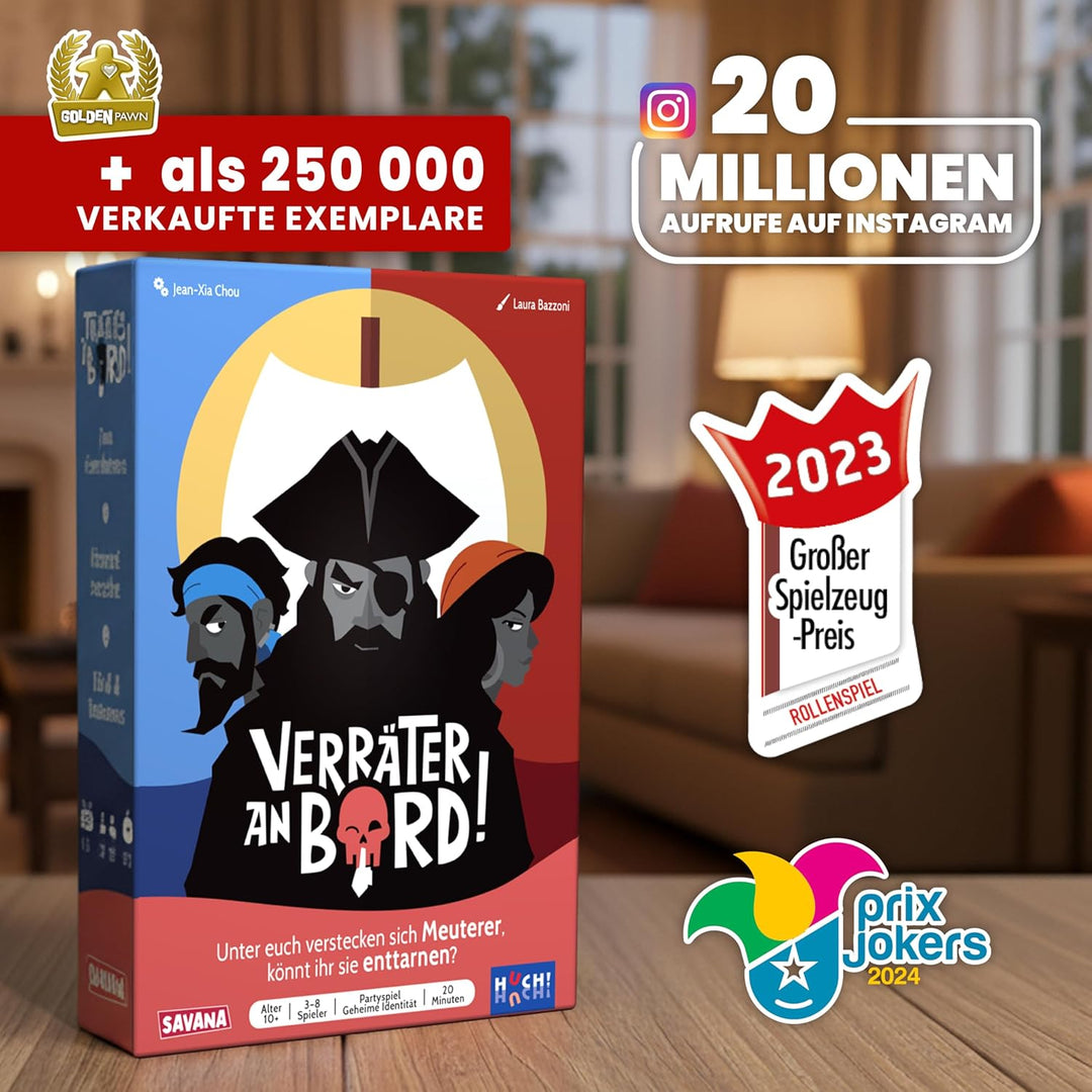 SAVANA Verräter an Bord - Bluffen, Strategie, Spass, &amp; Verrat | Kartenspiel für Jugendliche &amp; Erwach