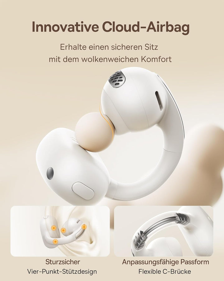 Baseus Bowie MC1 Open Ear Kopfhörer, Ohrclip mit Beeindruckender Klang, Adaptiver Bassverstärkung, B