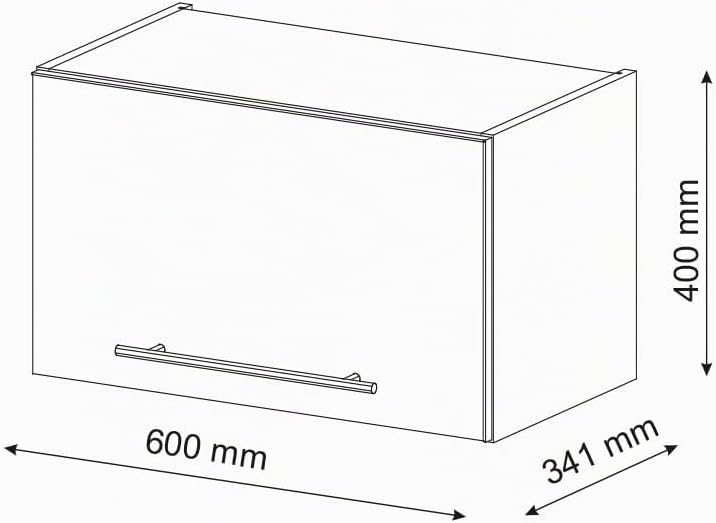 Vicco Hängeschrank Fame-Line, Anthrazit-Gold/Weiss, 60 cm Flach Anthrazit-gold Hängeschrank 60 cm fl