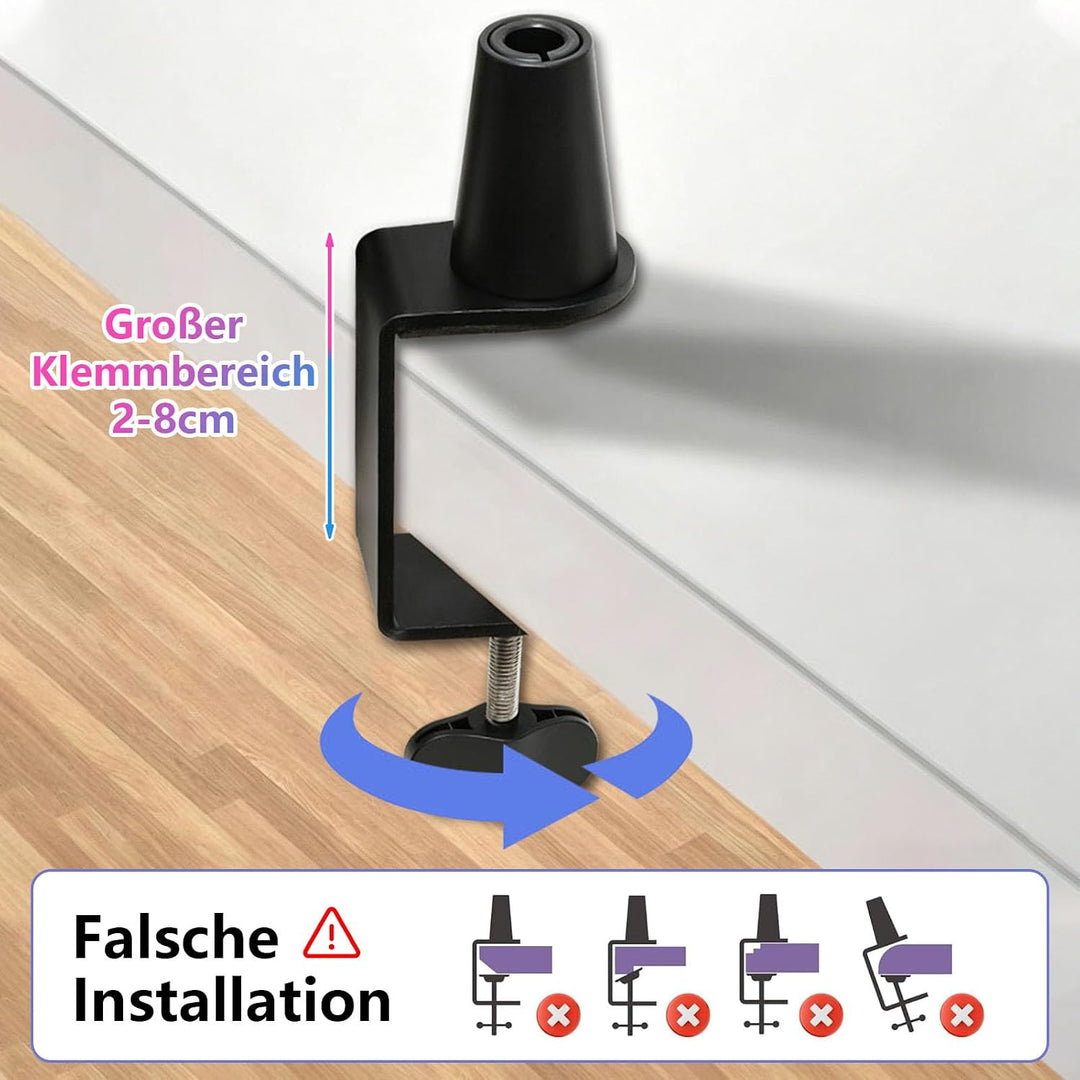 Mikrofon Arm, Low Profile Mic Arm mit Kabelkanälen, 360° drehbarem Rode Mikrofonarm, Verstellbarer M