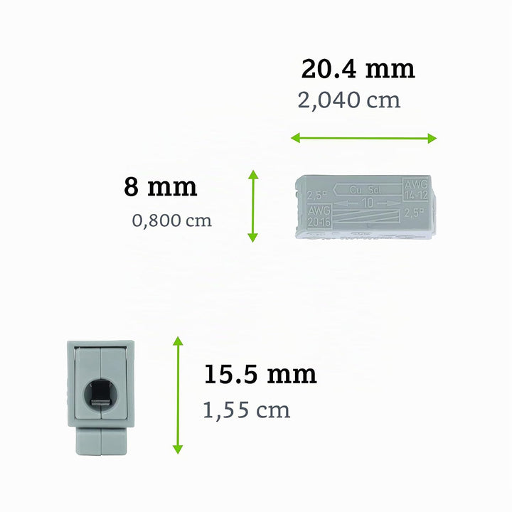 WAGO Leuchtenklemme 224-101 | Nennquerschnitt: 2,5 mm², für ein- und feindrähtige Leiter, 100 Stück,