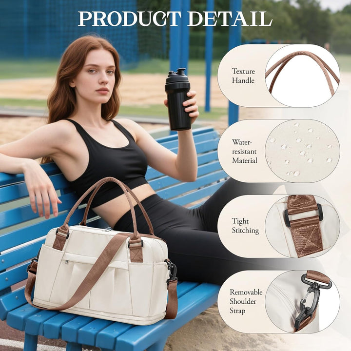 SEAFEW Reisetasche 24L, 40x30x20 Ryanair Handgepäck Tasche für Flugzeug Weekender Sporttasche Damen