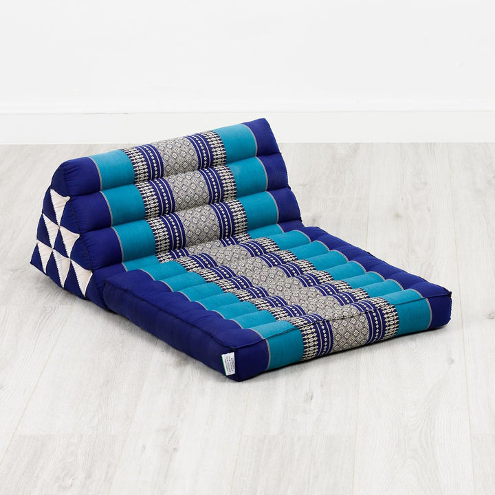 livasia Thaikissen mit 1 Auflage, Dreieckskissen mit Sitzkissen, Keilkissen mit Kapok, Rückenkissen