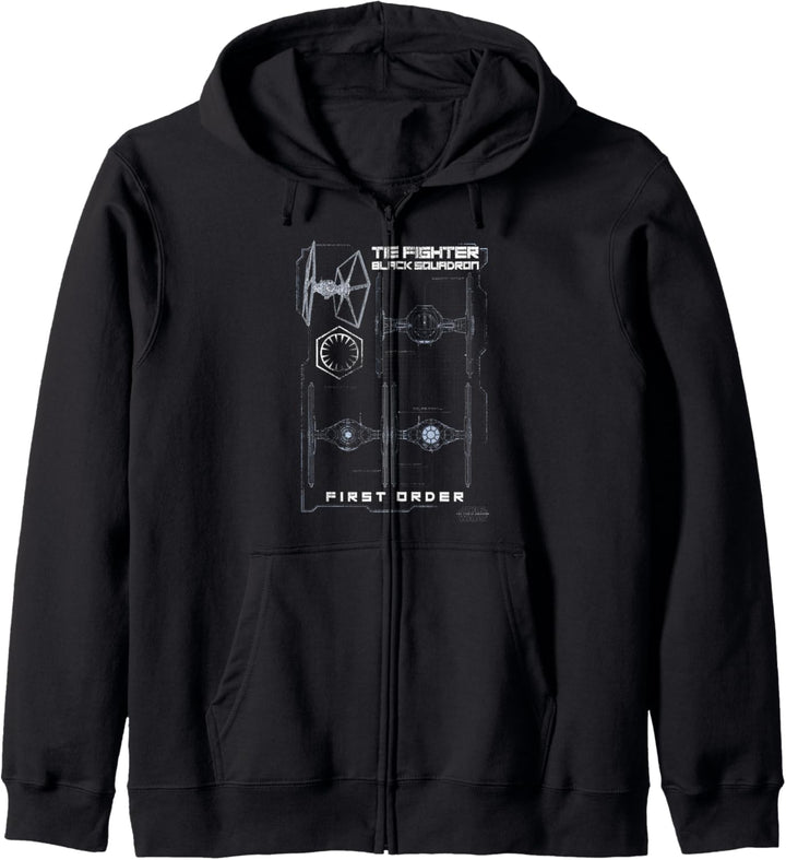 Star Wars The Force Awakens TIE Fighter Black Squadron Kapuzenjacke