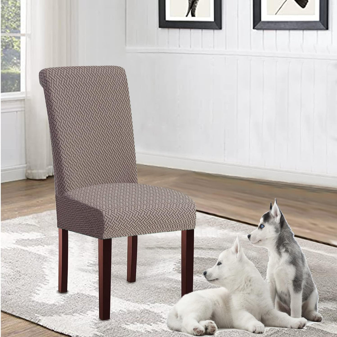 KELUINA Moderne Stuhlhussen 1er/2er/4er/6er Set, Stretch Stulhhussen Schwingstuhl Elastisch Abnehmba