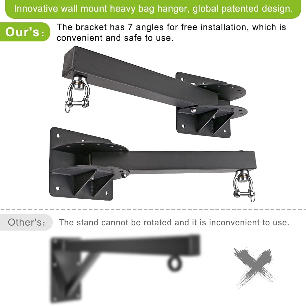 BeneLabel Punch Bag Wall Bracket Heavy Duty Home Gym Indoor Outdoor 24, 24