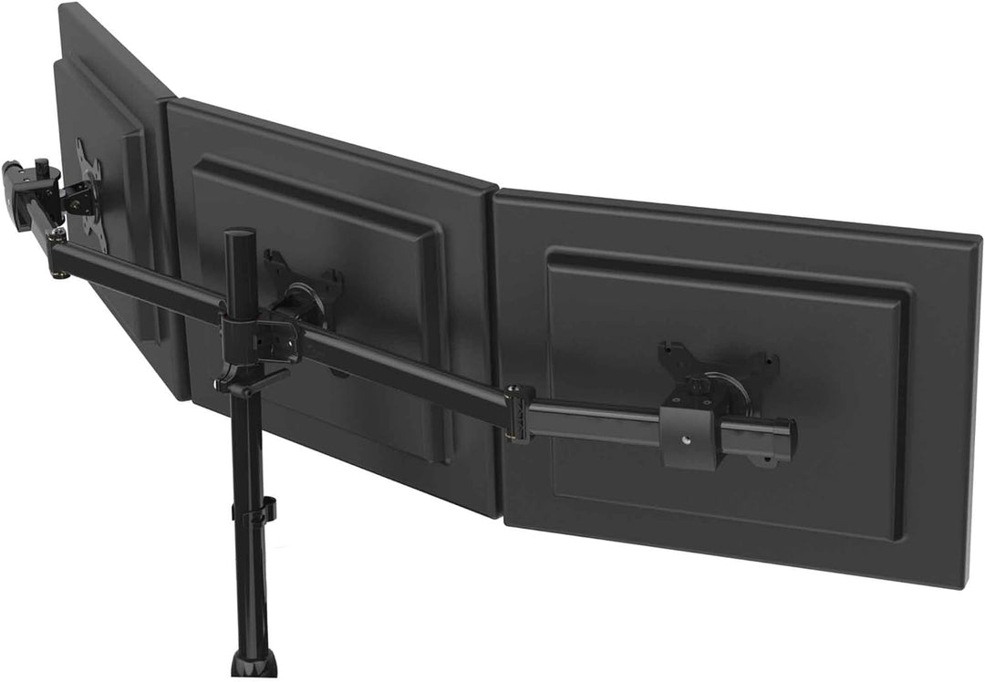 HFTEK - Monitor TV Halter Mounts Tischhalterung für 3 Bildschirme von 15 bis 27 Zoll – VESA 75/100 -