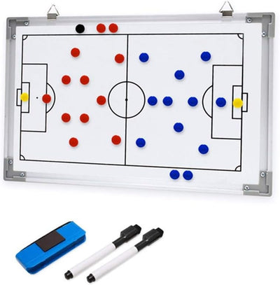 Holzsammlung Profi Coaches Whiteboard Tragbar Taktiktafel für Fussball mit Magnete, Stifte und Radie
