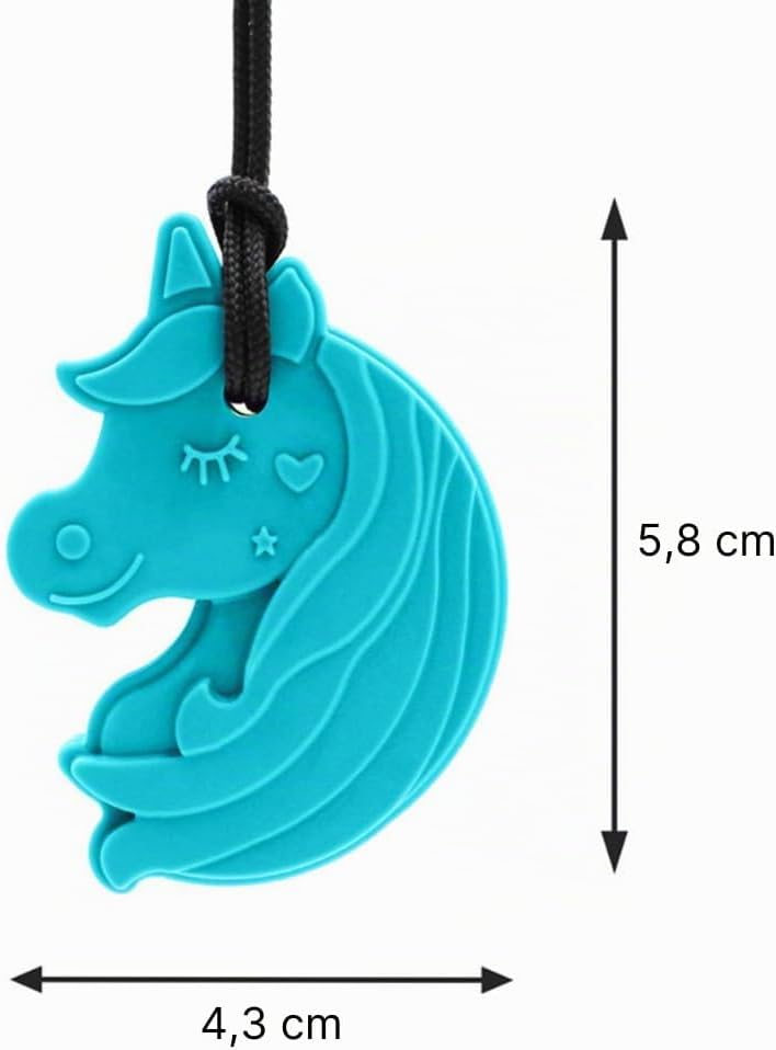 ARK Kauhalskette Einhorn – Kaukette für Kinder | BPA-freies Silikon | Zahnungshilfe &amp; sensorische St