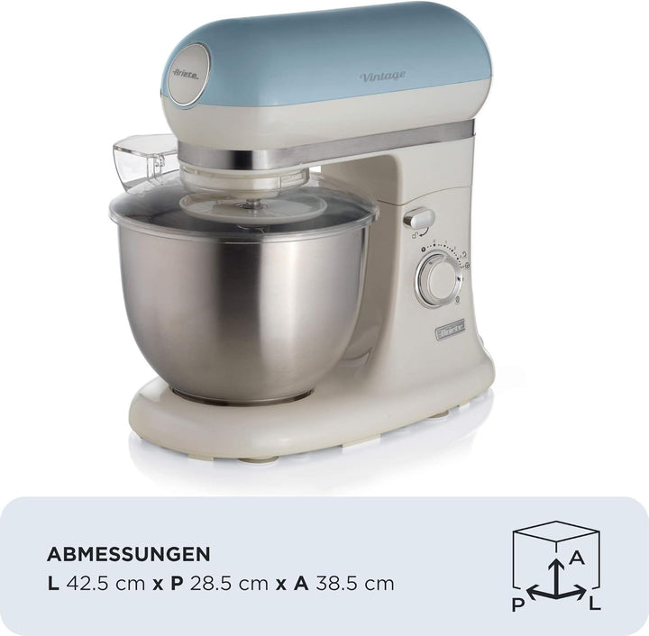 Ariete Vintage 1588 Knetmaschine, Retro Planeten-Rührwerk für Brot-, Pizza-, Kuchen- & Gebäck-Teig,