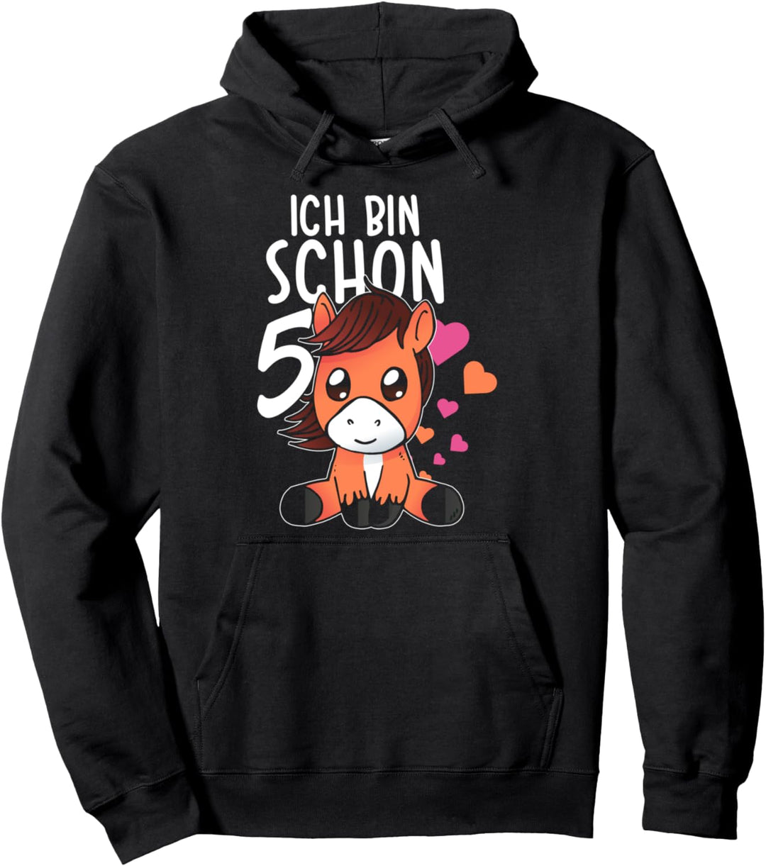 7. Geburtstag Mädchen Reiterin Tochter 7 Jahre Alt Pferde Pullover Hoodie