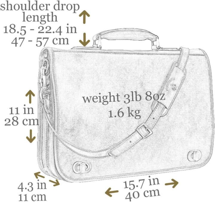 Herren Ledertasche Umhängetasche Leder Aktentasche15 Zoll Laptoptasche Arbeitstasche Bürotasche Lehr