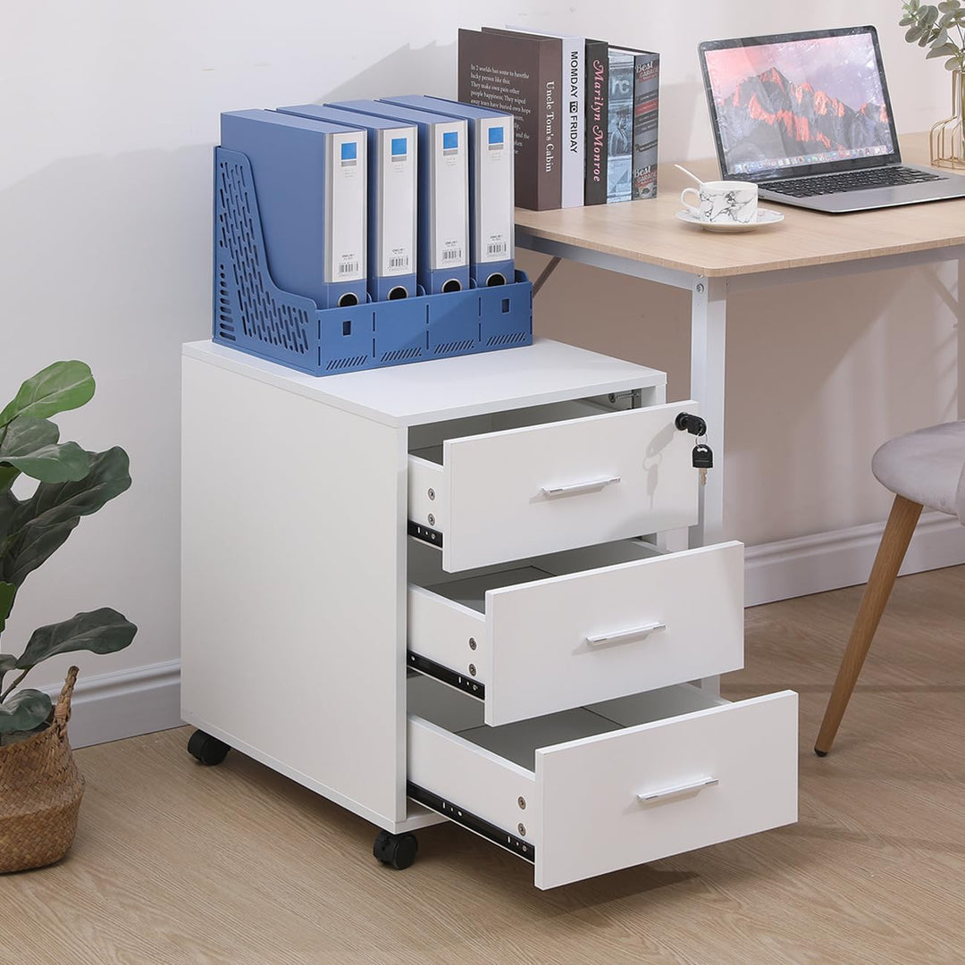 Bürosockel unter Schreibtischschubladen, mobiler Fliegenschrank, Büroaufbewahrungseinheit (abschlies