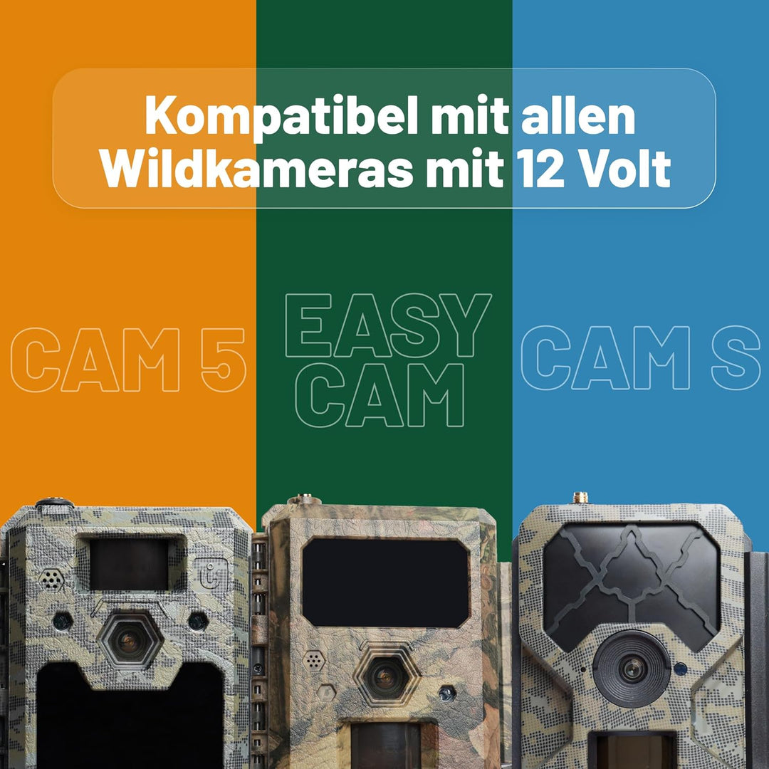Externer Super Li-Ion Akku 5000 mAh - 3 Monate Laufzeit - kompatibel mit vielen Wild- und Jagdkamera