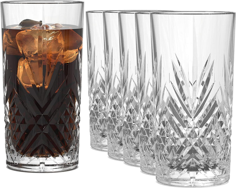 Sahm Gläser Set 6 teilig 365ml - Broadway Trinkgläser Set - Wassergläser Set - Tolle Longdrink Gläse