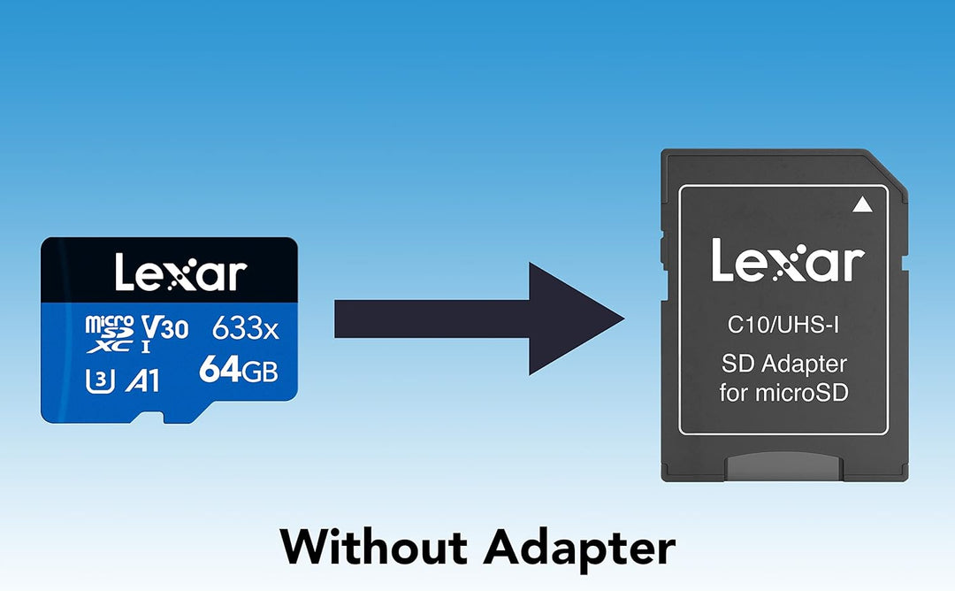 Lexar 64GB Micro SD Karte, microSDXC UHS-I Karte ohne SD-Adapter, Bis zu 100 MB/s Lesen, Speicherkar