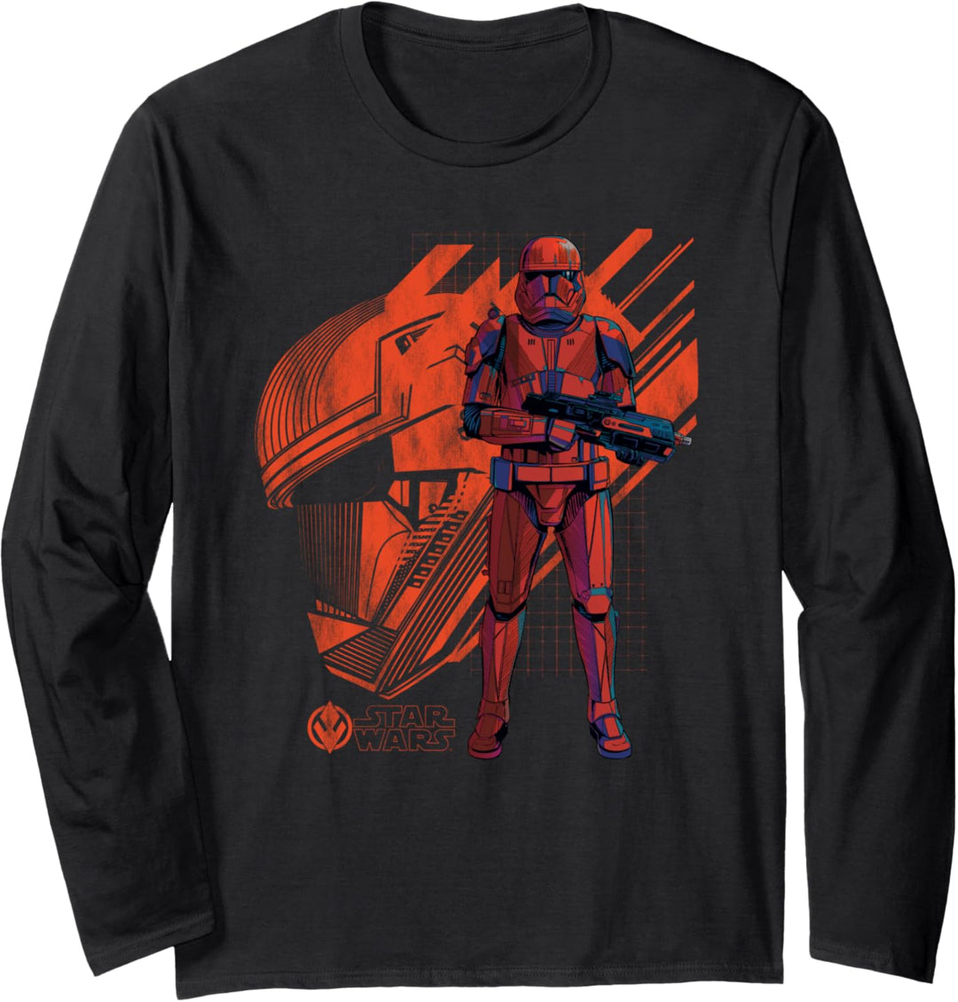 Star Wars The Rise of Skywalker Red Trooper Details Langarmshirt
