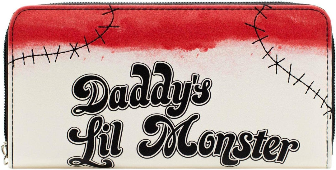 Harley Quinn Daddy's Lil Monster T-Shirt-Stil Geldbörse/Portemonnaie Clutch mit Münzfach & Kartenhal