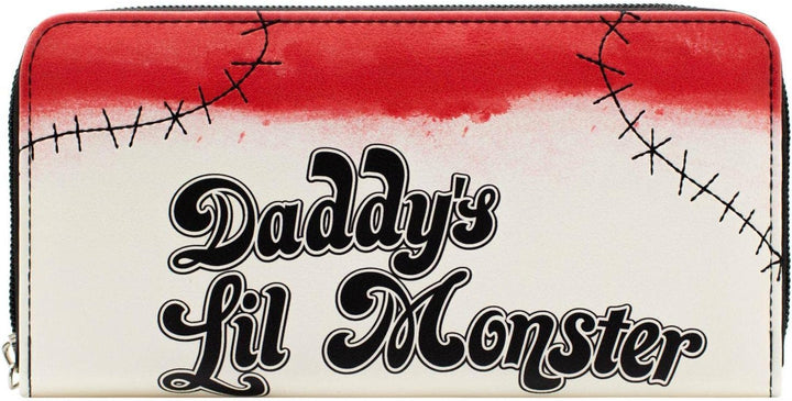 Harley Quinn Daddy's Lil Monster T-Shirt-Stil Geldbörse/Portemonnaie Clutch mit Münzfach & Kartenhal