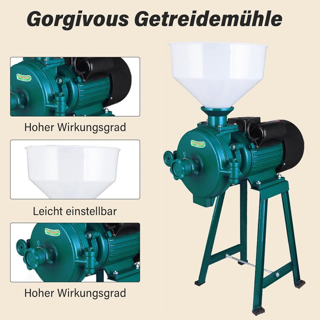 2200W 220V Getreidemühle, Elektrische Getreidemühle, Getreidemühle Edelstahl Getreidemühle Mühle Nus