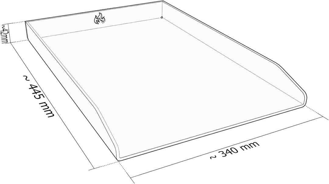 teileplus24 PLA6-G4 Grillplatte Plancha aus V2A Edelstahl kompatibel mit Rösle Videro G4 | Lebensmit