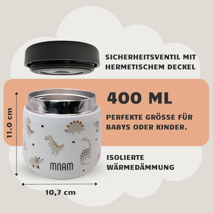 Thermobehälter für Essen Kinder 400 ml - Baby To Go - Thermobox für Essen Kinder - Breiwärmer Unterw