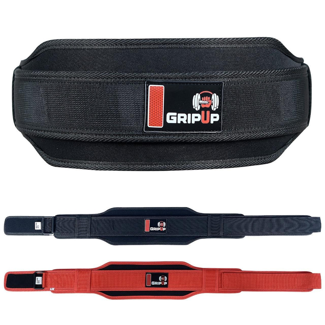 Gewichthebergürtel 5,5” Fitness Gürtel – Verstellbarer Trainingsgürtel mit Löchern & starker Schnall