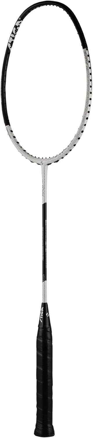 STIGA Badmintonschläger Aviox Pro - Head-Heavy Topschläger mit Exklusiver Kohlefaser für Unschlagbar