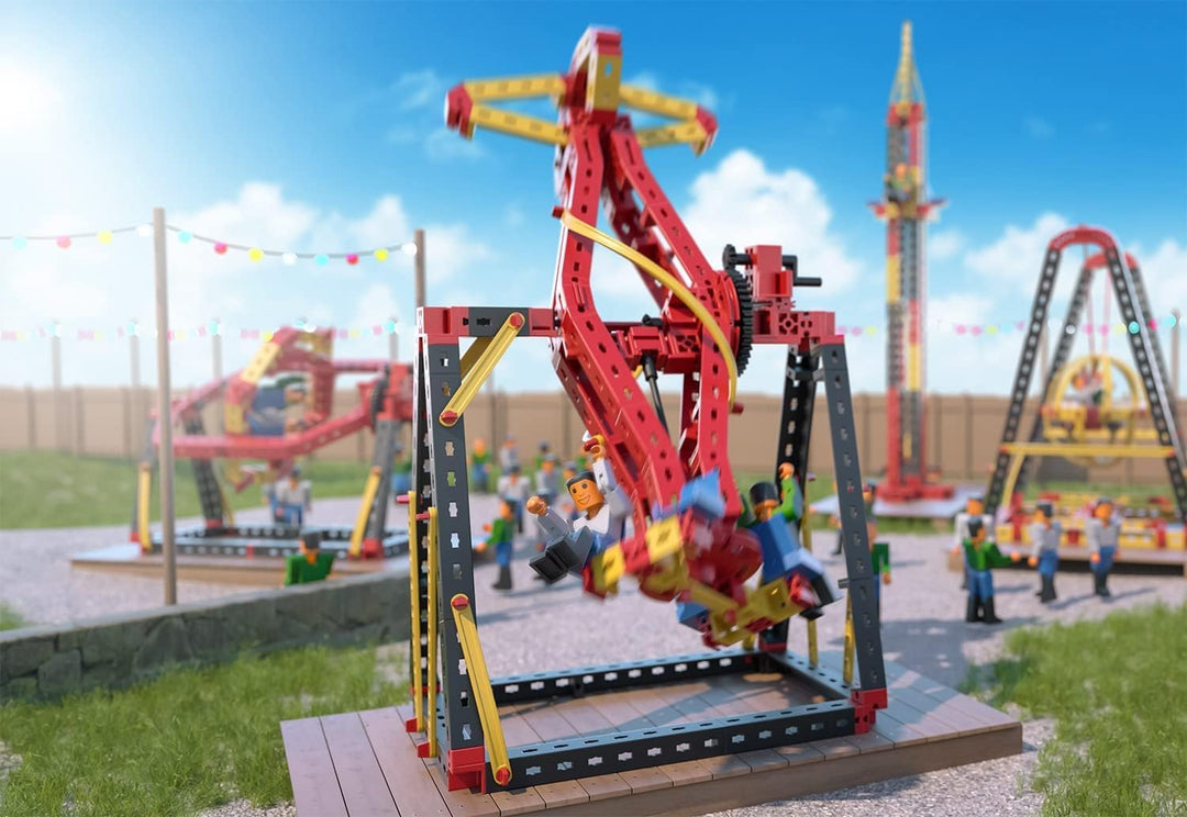 fischertechnik 569019 Advanced Crazy Rides/Bausatz für Kinder ab 8 Jahre, Freizeitpark Baukasten mit