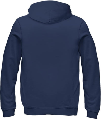 Disney Characters Retro Stack Goofy Boy's Hooded Pullover Fleece, Navy Blue Heather, Small