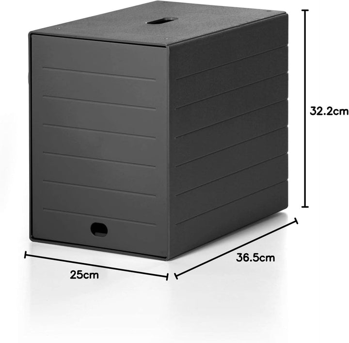 Durable Schubladenbox A4 Idealbox Plus 7 Fächer, Blauer Engel zertifiziert, 100 Prozent recycelbar,